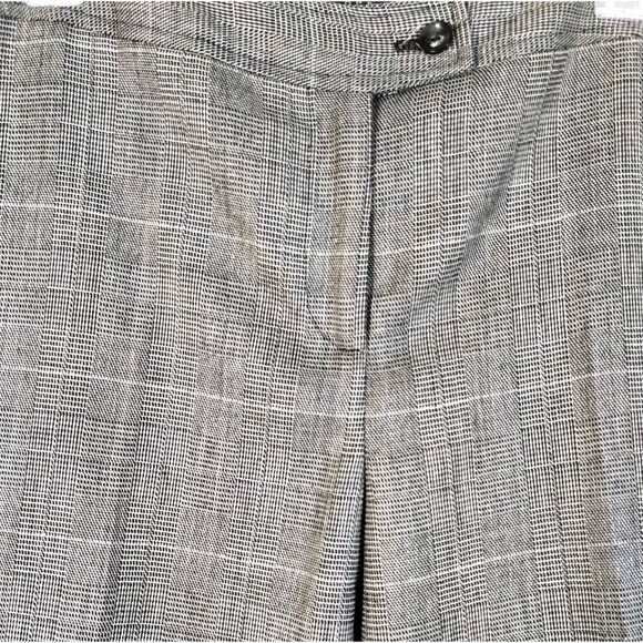 Harve Bernard Trousers Women's 14P Wool Black White Pockets Lined Houndstooth - Picture 2 of 10